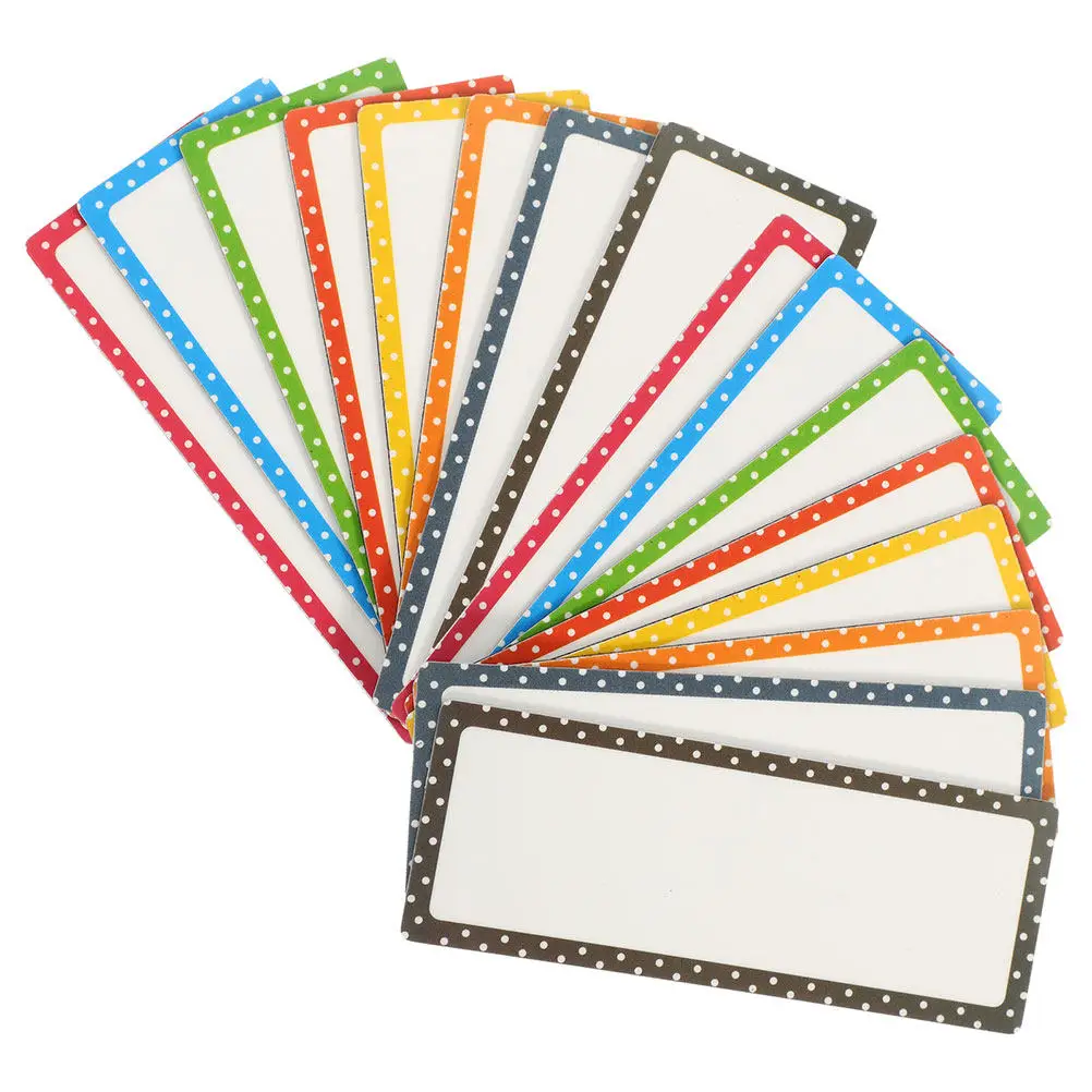 

24 шт. многоразовых магнитных именных бирок, стираемые, с возможностью письма, для шкафчиков, холодильников, белых досок, пустые полоски для сухого стирания