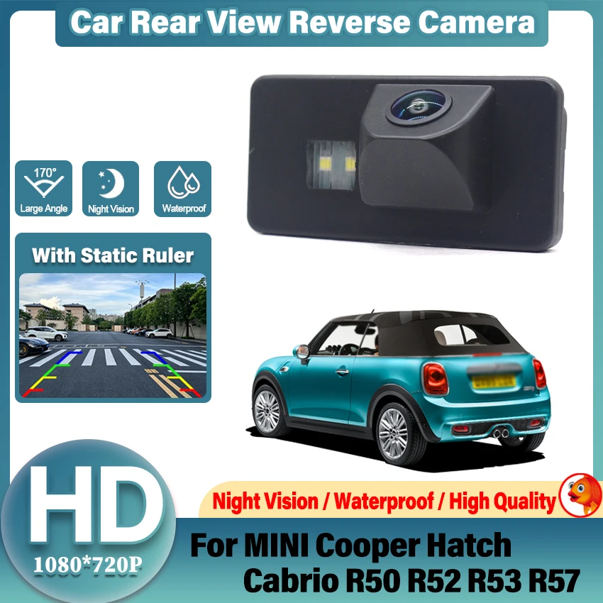 For MINI Cooper Hatch Cabrio R50 R52 R53 R57 HD Car Back up Reversing Camera HD 1080P 170° FishEye Lens Vehicle Rear View Camera