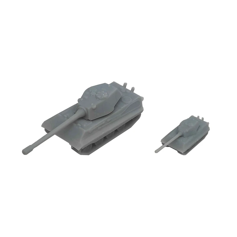 

5PCS 1/700 350 Scale E-75 Panzer Tiger III Heavy Tank Model Simulation Armored Vehicles Grey Resin Ornament for Coloring Making