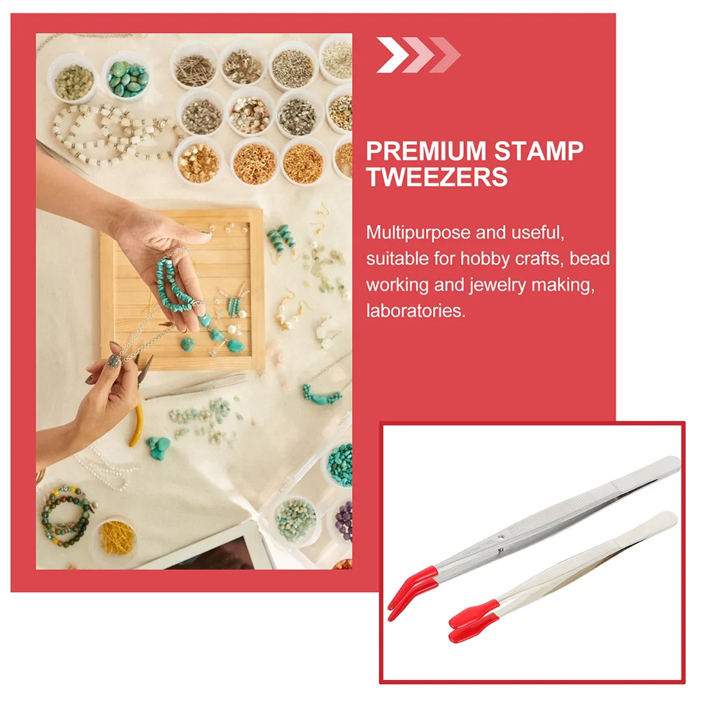 

4Pcs High Tip Tweezers Stainless Steel Elbow and Straight Tips for Jewelry Making Medical Use Universal Home Tool