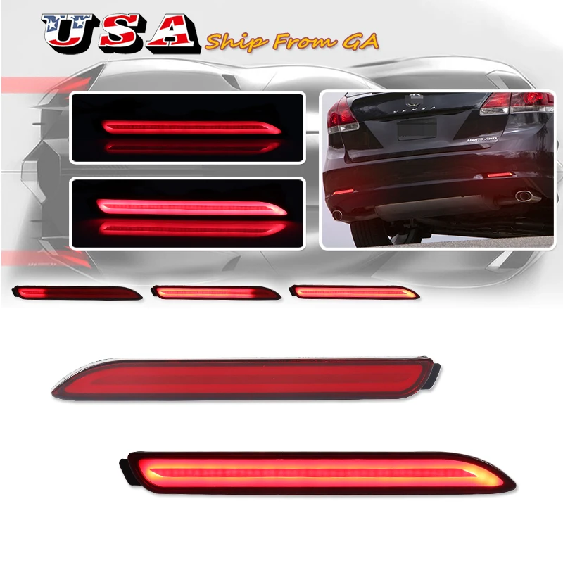 

For Toyota RAV4 Camry Rear Light Kit Reflector Fog Lamp Bumper Brake Red for Lexus IS-F GX470 RX300 Sienna Venza Reiz Innova