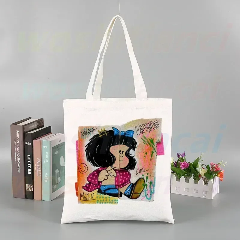 Toda Mafalda Kawaii Simple Women Package Elegant Canvas Bag Handbags Shoulder Bags Casual Shopping Girls Handbag