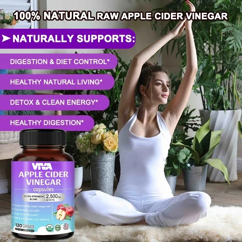 خل التفاح + كبسولات سينمون سيلان - إزالة السموم، حرق الدهون، إدارة الوزن، السموم، قمع الشهية، دعم الطاقة