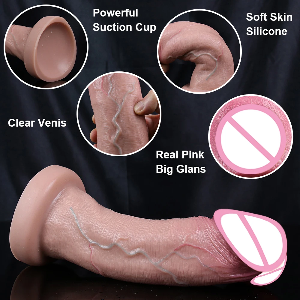 Anal Sex Toys Realistic Silicone Big Glans Dildo Soft Huge Penis Suction Cup Sexual Machine For Woman Masturbator Adult 18+ Shop