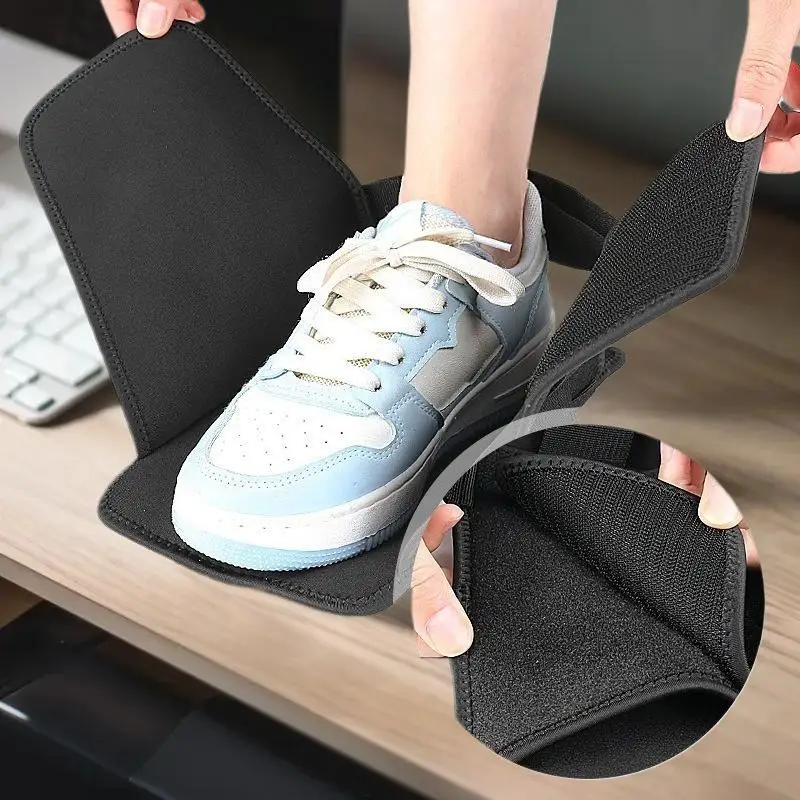 สายรัดรองเท้าสำหรับรถเข็นคนพิการ สีดำ 1 ชิ้น สายรัดแบบยึดติดสำหรับเท้า อุปกรณ์ดูแลผู้สูงอายุ ที่พักเท้าสำหรับรถเข็น