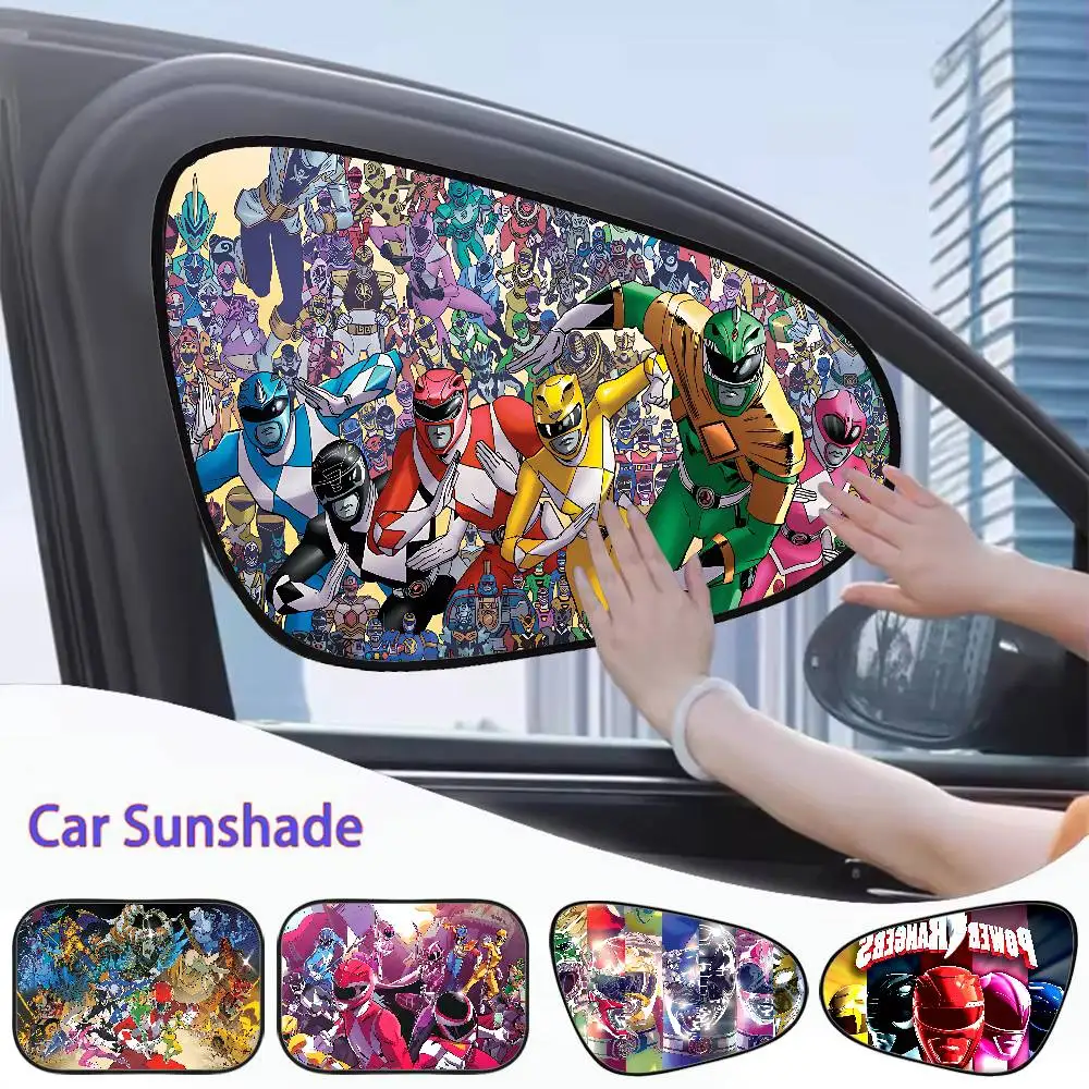 

M-Mighty Morphin мультфильм P-Power Rangers автомобильные солнцезащитные чехлы универсальный занавес авто окно солнцезащитный козырек аксессуары