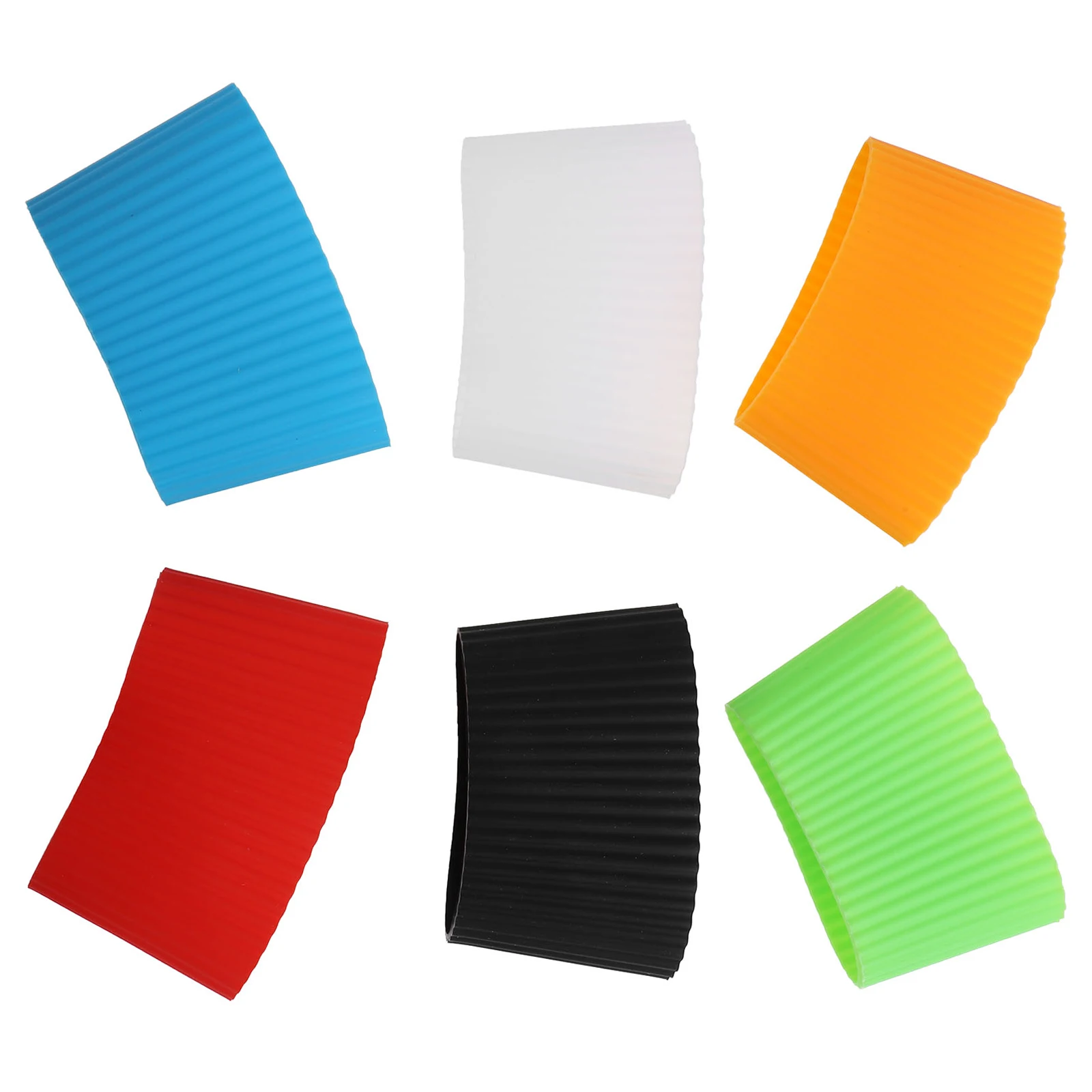 

6Pcs Simple Silicone Bottle Cover Heat Insulated Multi-Functional for Coffee Tea Cups Secure Fit No Odor Easy Storage