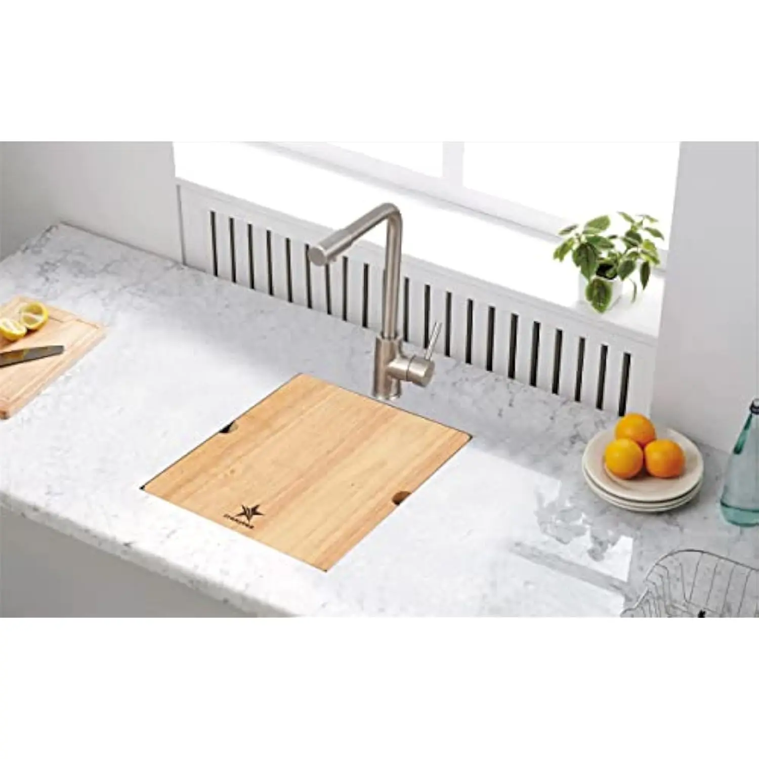 

Workstation Ledge Undermount Single Bowl 304 Stainless Steel Kitchen/Yard/Bar/Laundry/Office Sink, With Grid, Cutting Board, S