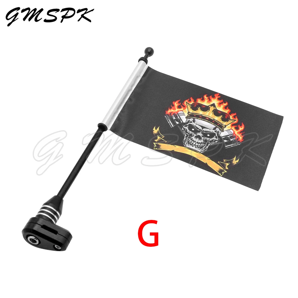 Motorcycle Black Flagpole Decorative Flag Rear Side Luggage Rack Flag Pole Fit for Honda Goldwing GL1800 GL1500 GL1200 2001-2011