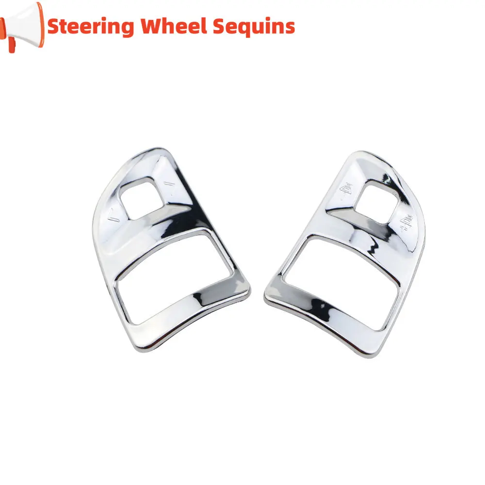 For KIA Sportage 3 SL 2011 2012 2013 2014 2015 2016 Car Chrome Steering Wheel Sequins Decoration Trim Sticker Accessories