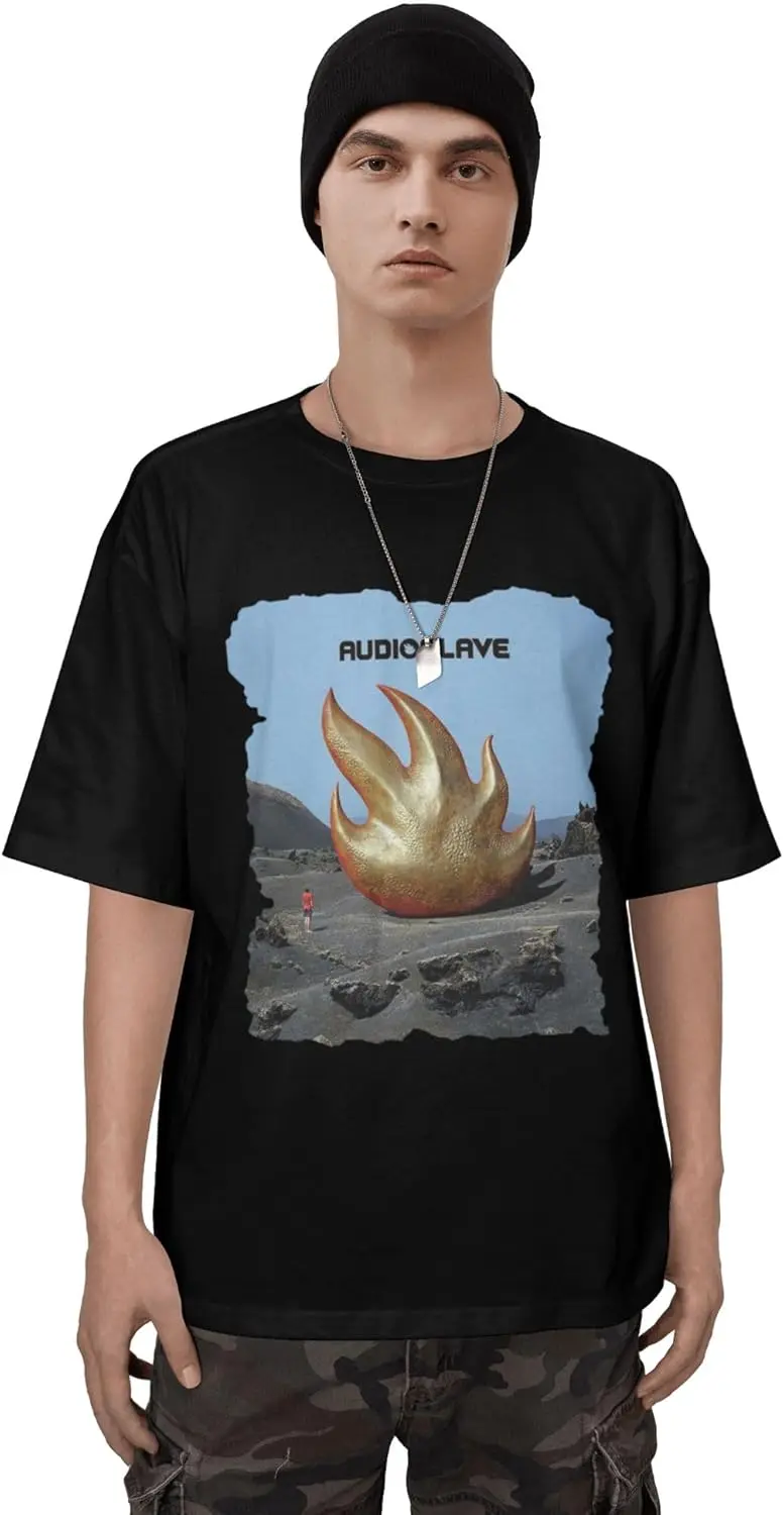 Adult Audioslave Music Band Leisure Tour 2024 Oversized t-Shirt Vintage 90s Novelty Men Shoulder Drop Shirts