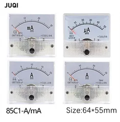 85C 1 amperomierz DC analogowy miernik prądu 5/10/20/30/50/100/200/300/500mA Panel mechaniczny stół ze wskaźnikiem