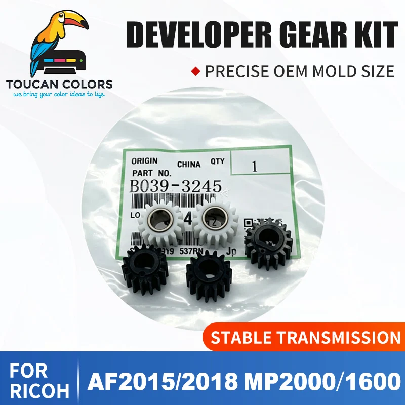 ToucanPrinter Copier Parts AF2015 AF2018 MP 2000 1600 Developer Gear Kit B039-3062 B039-3245 B039-3060 for Ricoh