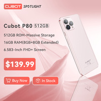 Cubot P80 [512GB], 16GB RAM, Global Version Smartphone Android 13, 6.583\