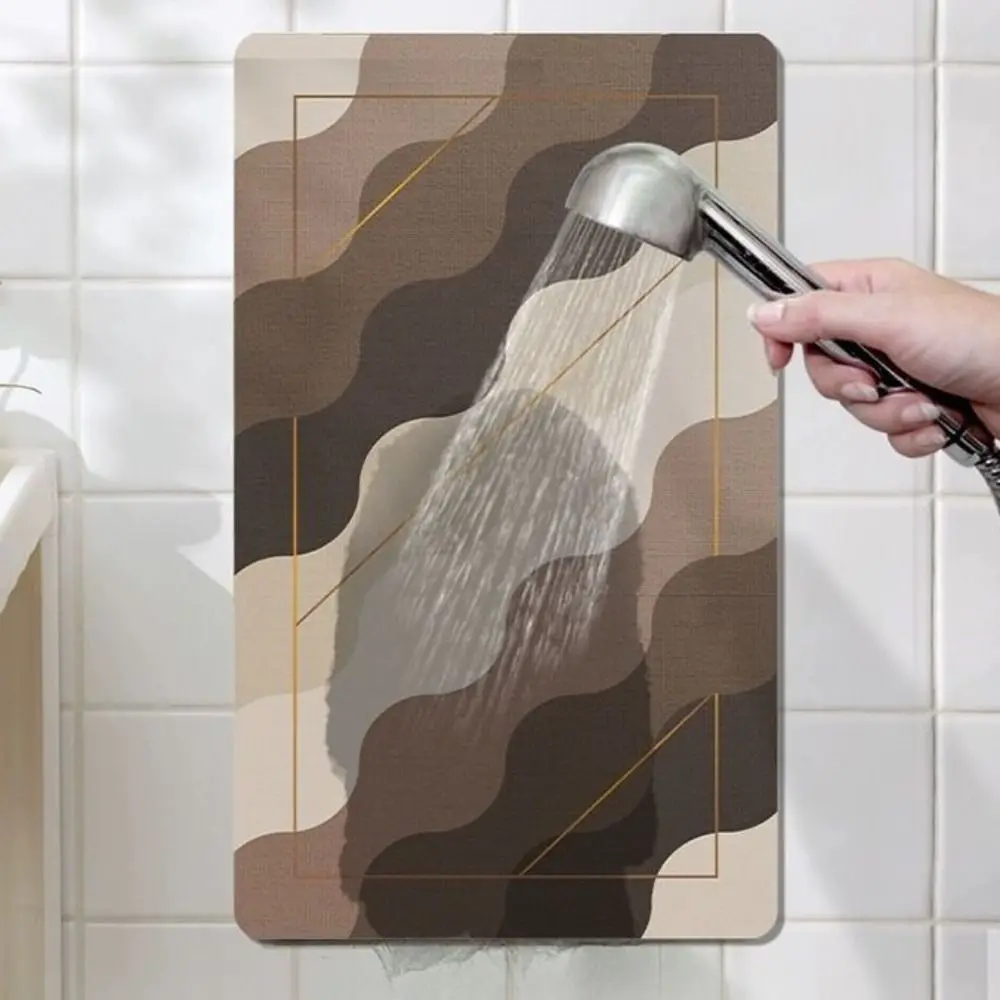 

Non-slip Diatom Mud Floor Mat Absorbent Puzzle Geometric Patterns Bathroom Mats Wear-resistant Dirt-resistant Bathroom Rug Home