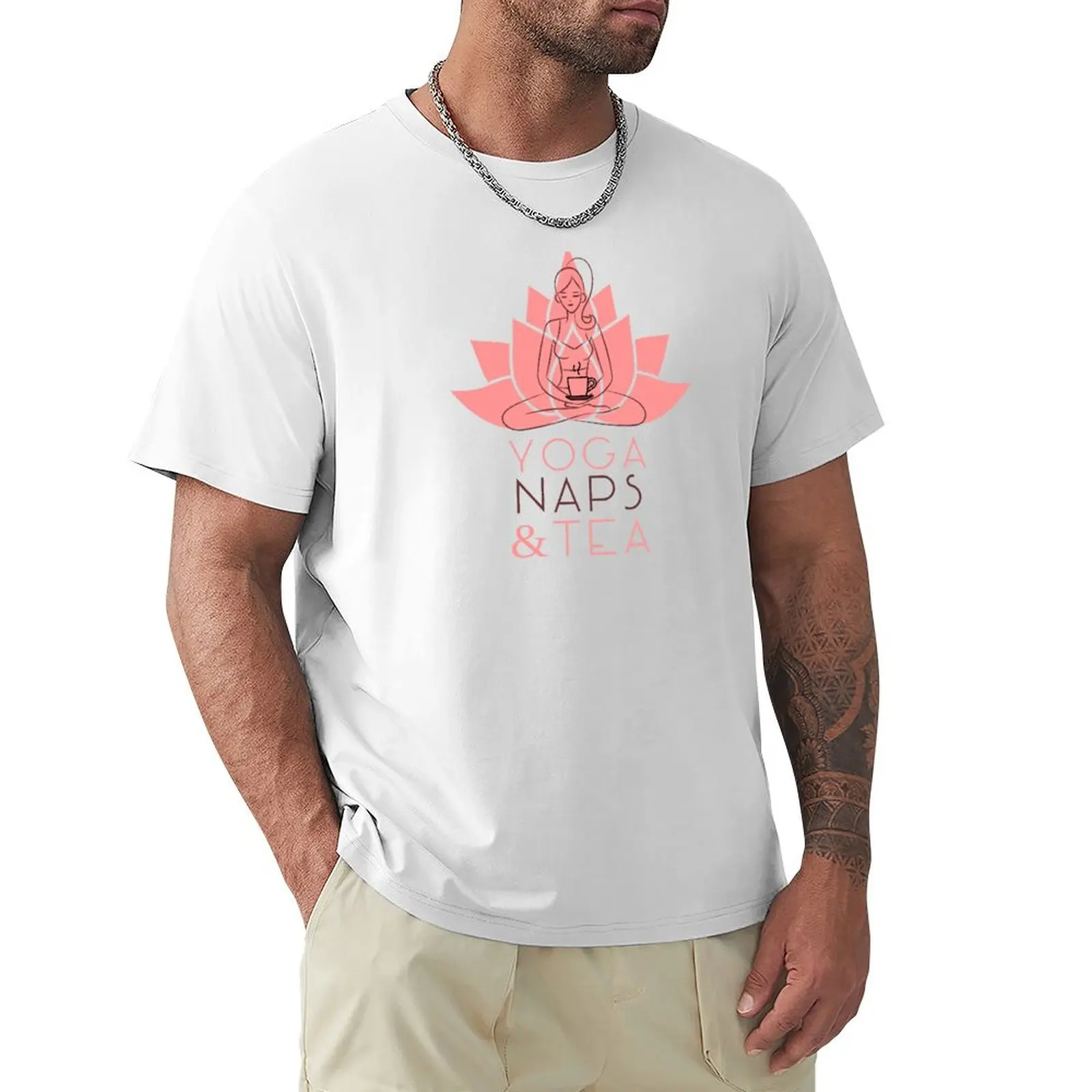 Yoga Naps and Tea T-Shirt customs tops mens clothes