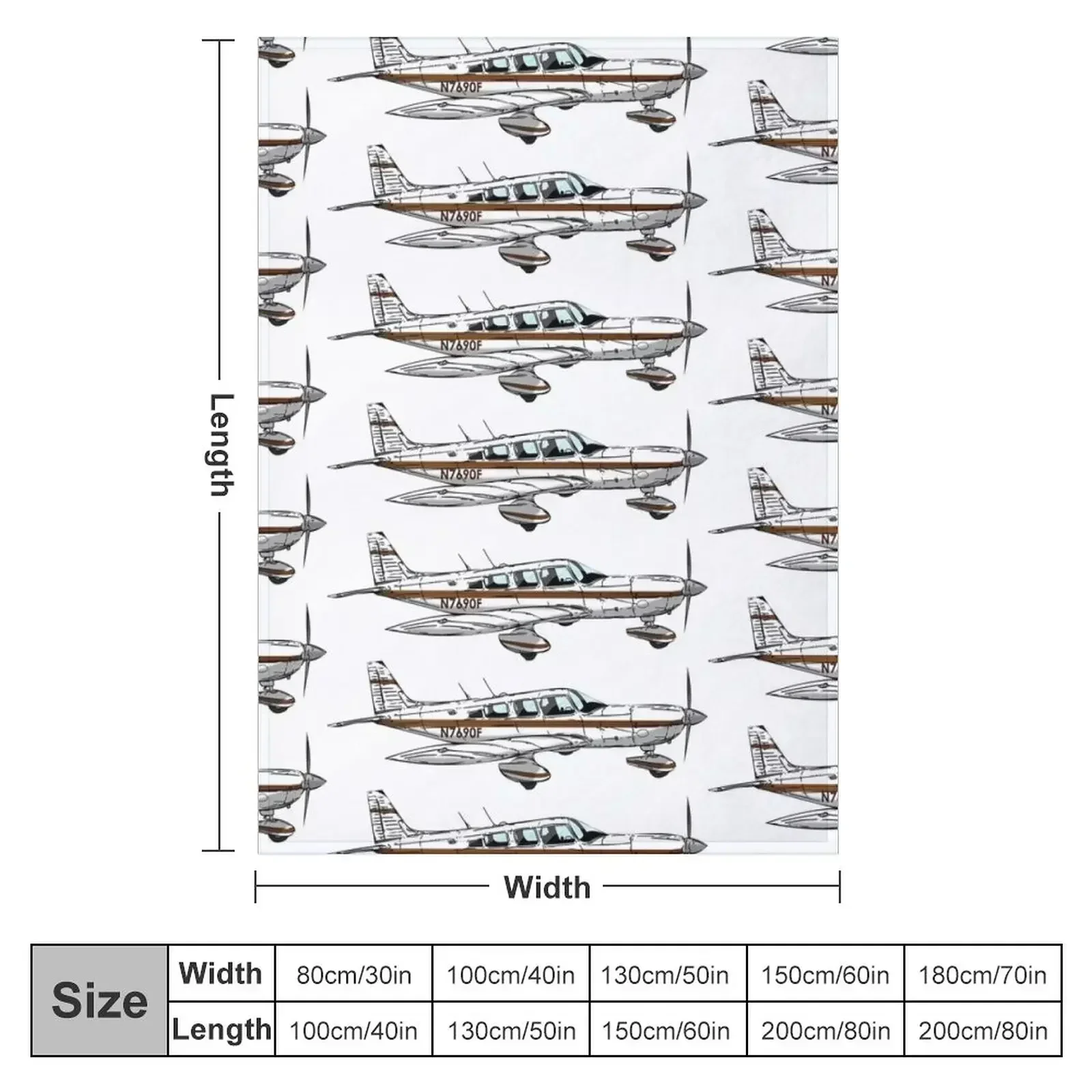 Piper cherokee 6 260 N7690F Throw Blanket Furrys Plaid on the sofa Blankets