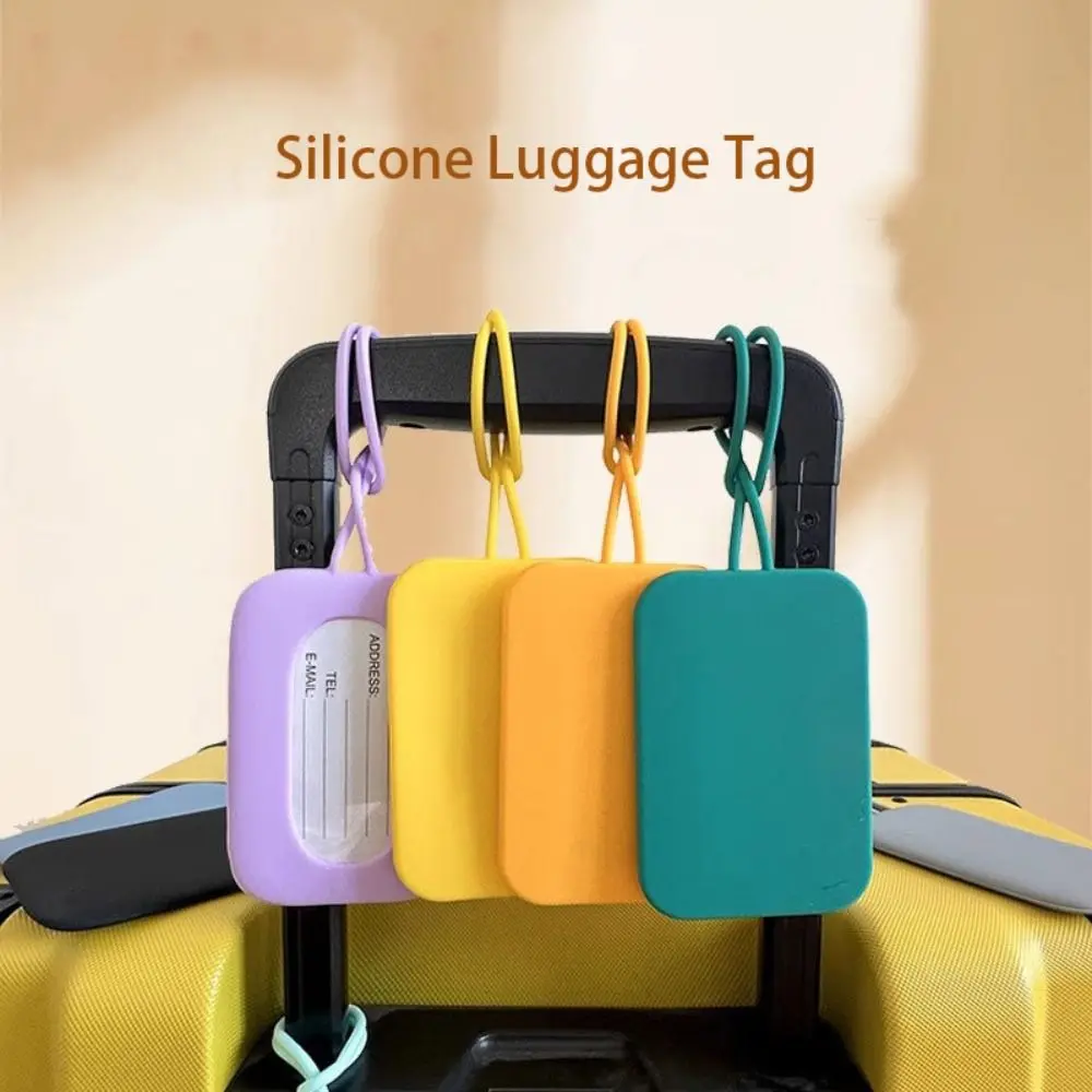 Name Luggage Tag Silicone Luggage Tag Address Label Boarding Pass Airplane Suitcase Tag Aircraft Consignment Card Tag