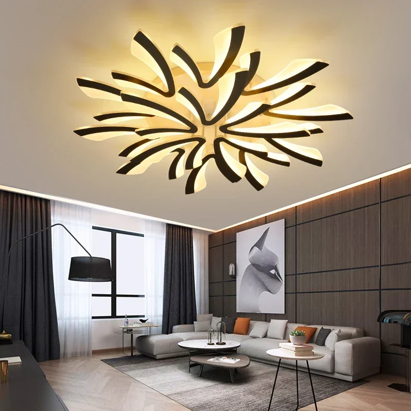 

Acrylic LED Ceiling Chandelier With Remote Control For Kitchen Bedroom Dining Room Foyer Villa Restaurant Bar Indoor Home Lamps