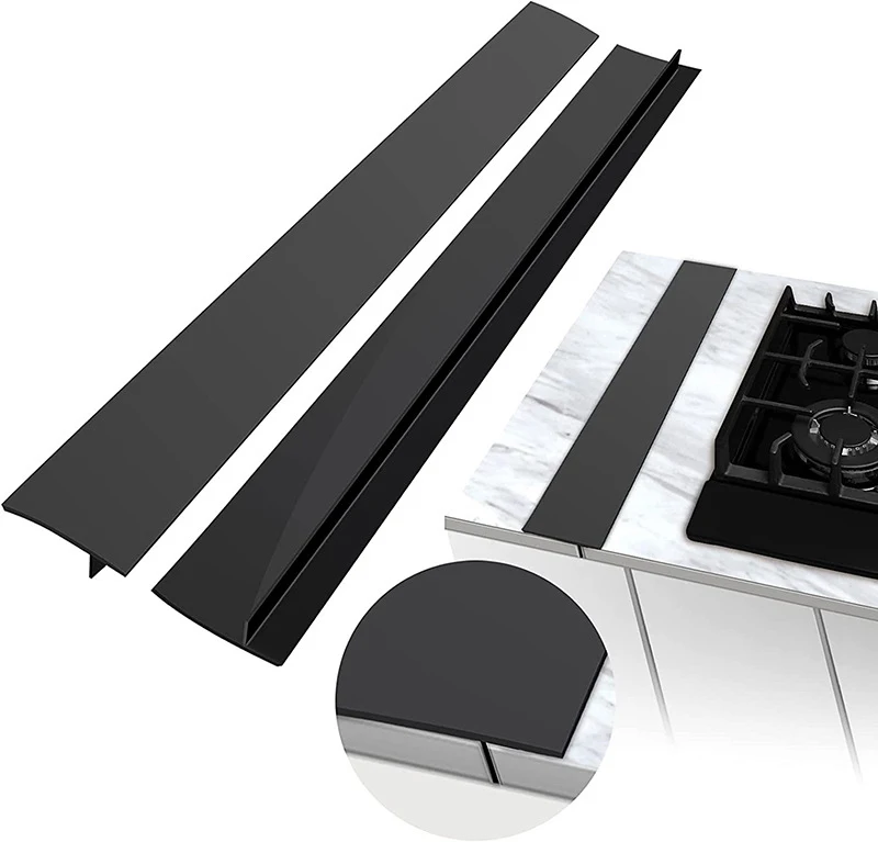 T-förmige Silikonkautschuk-Streifen, Herd, Zähler, Lückenabdeckung für Küche, Öl, Gas, Schlitzfüller, hitzebeständige Matte, Öl, Staub, Wasserdichtung