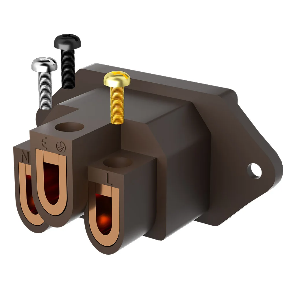 Monosaudio IB70 IEC-Steckdoseneinlass aus reinem Kupfer, AC-IEC-Einlass, vergoldete, lötfreie Steckdose, HiFi-Audio-Stromversorgung, IEC-Buchse – Detail 5