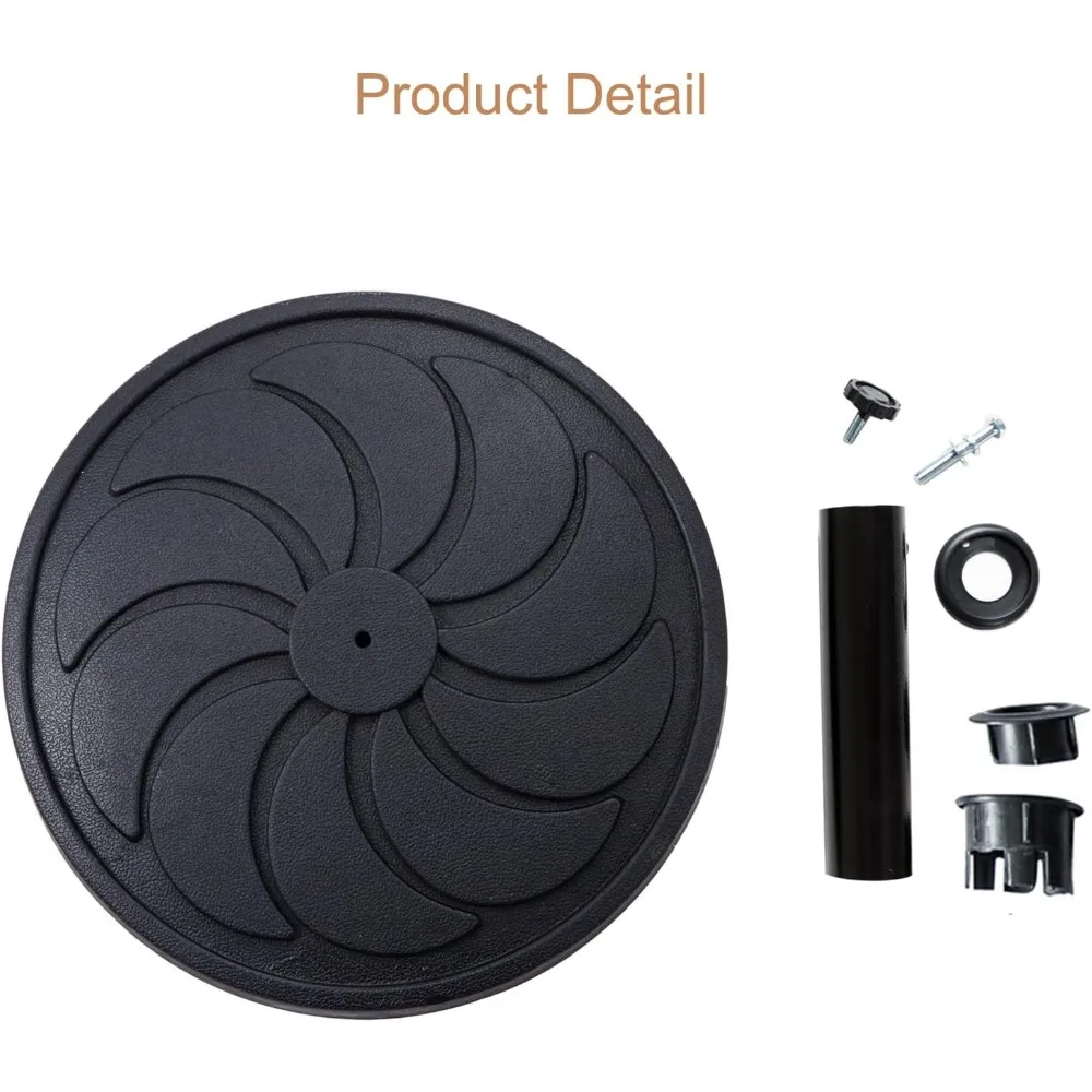 Support de base rond RapDuty pour parasol de table extérieur, marché, noir, 40 lb