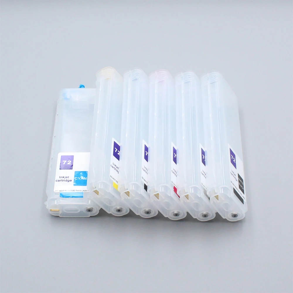 6x280ml/pc Refillable Ink Cartridge for HP 72 for HP Designjet T610 T620 T770 T790 T795 T1100 T1120 T1200 T1300 T2300 Printer