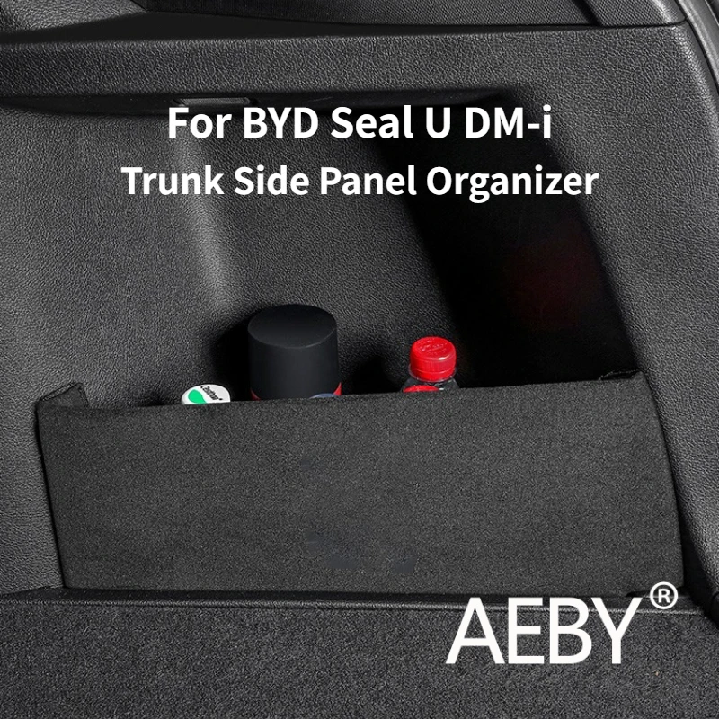 

AEBY For BYD Seal U DM-i 2020-2025 Car Trunk Side Panel Organizer, Cargo Liner Storage Box Compartment Interior Accessories