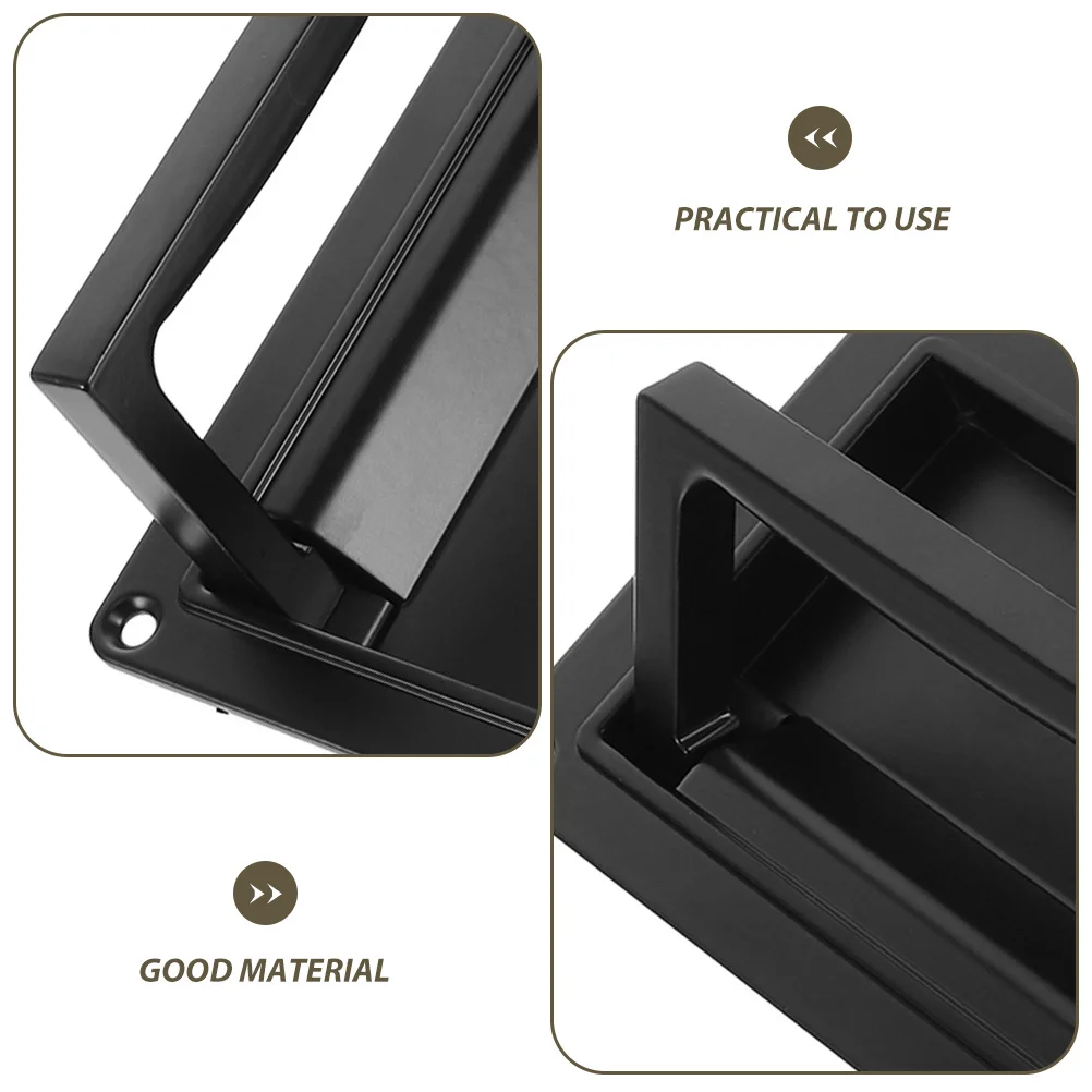 

Zinc Alloy Recessed Door Pull Handle Classic Color Modern Cabinet Handles Reliable for Residential Commercial Use