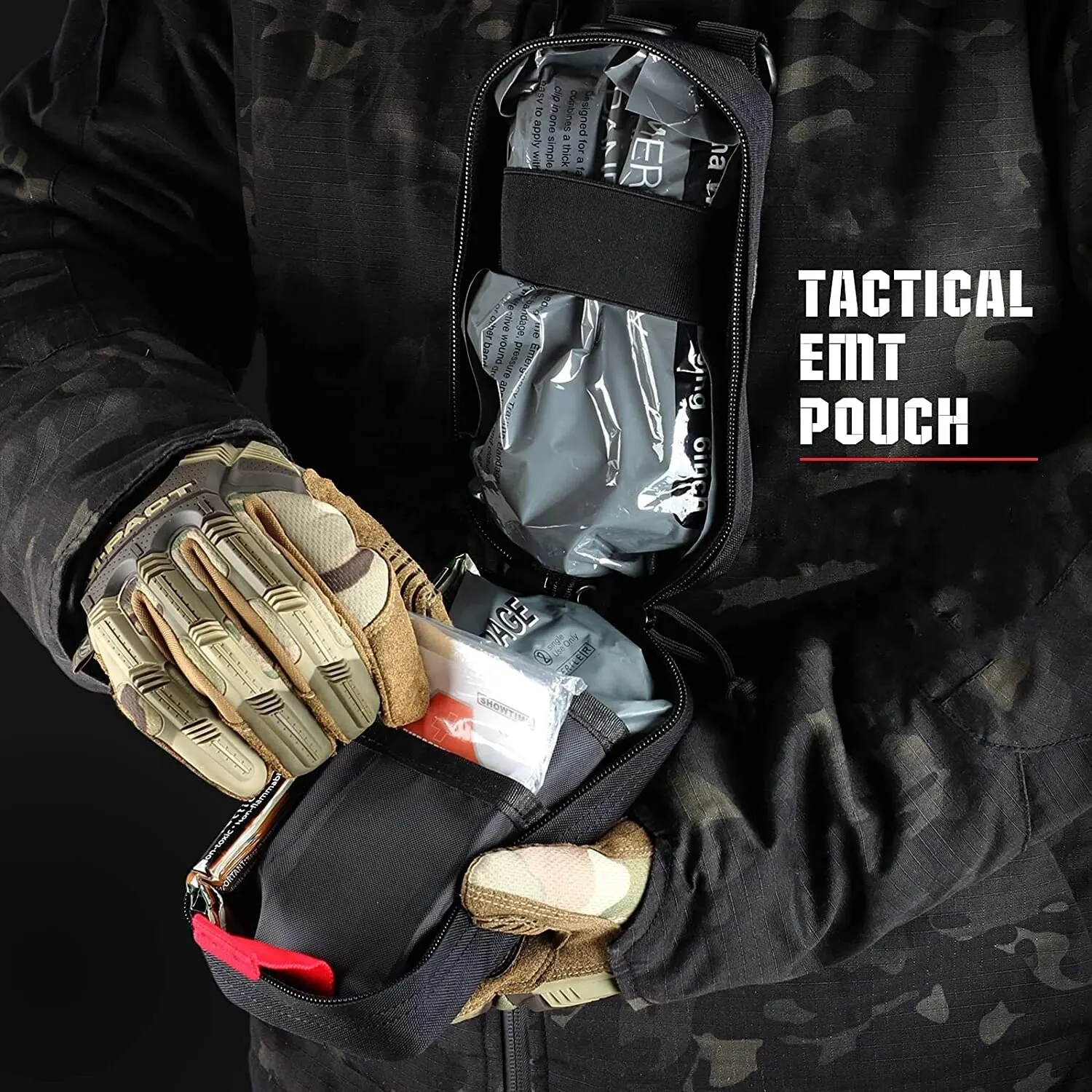 Tactical EMT Kit di pronto soccorso borsa con laccio emostatico forbici fasciatura per emergenza IFAK Trauma Combat