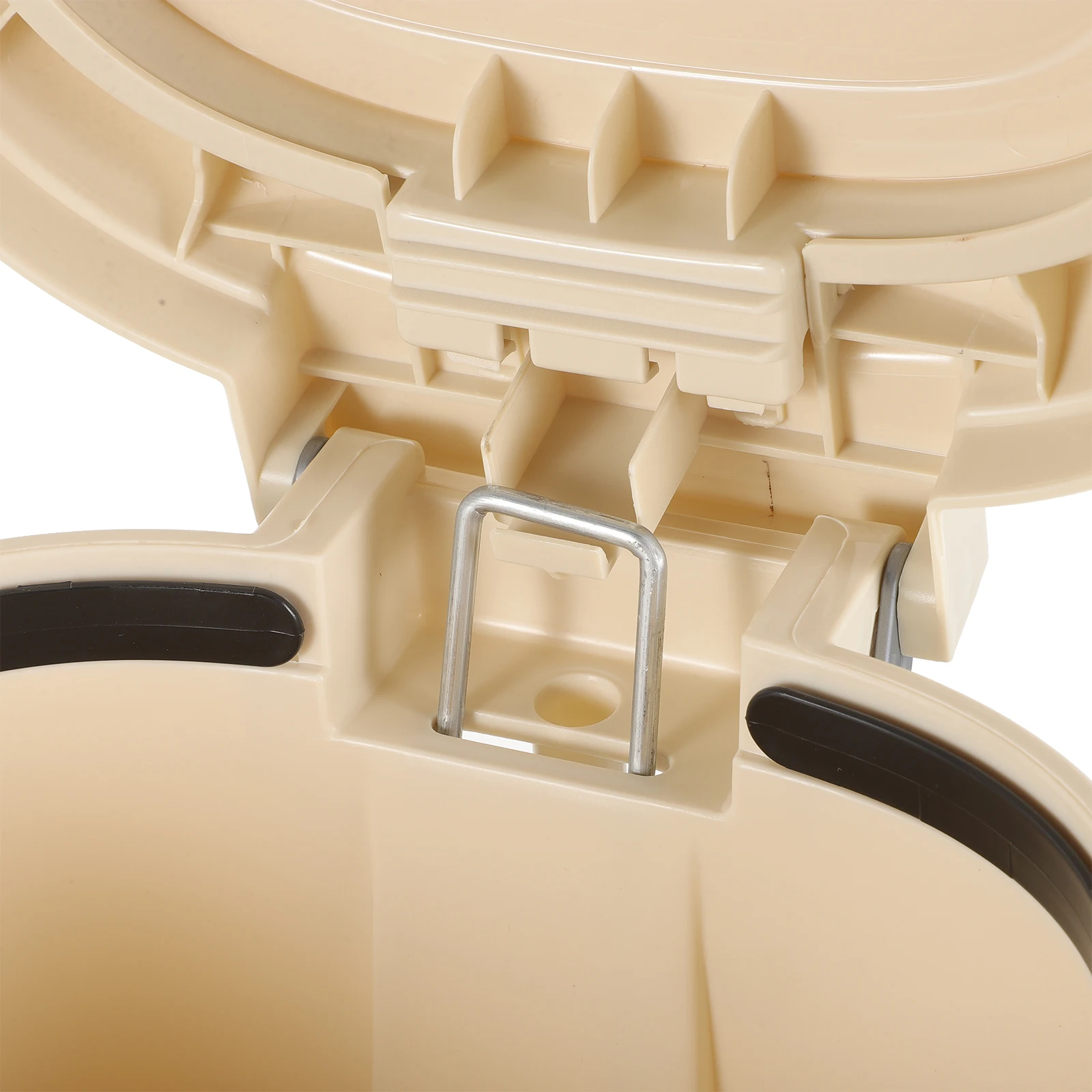 

Foot Operated Trash Can 8L Lid Ring Type Step On Slim Bin Garbage Container Plastic Pedal Home Office Large Opening Detachable