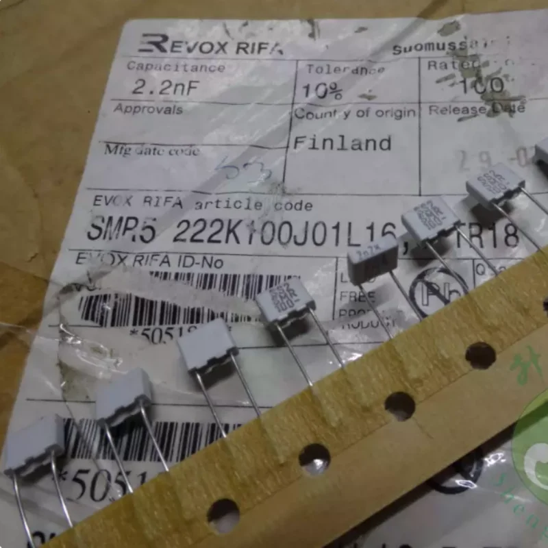 10pcs-100pcs EVOX SMR5 0.0022uf/100v 2.2nf 2200pf 2n2 222 brand new row with film capacitor