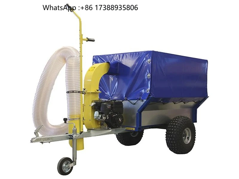 Durable Tow-Behind -Powered Leaf Blower with High-Suction Hose & Large Capacity Bag for Yard Debris Removal & Disposal