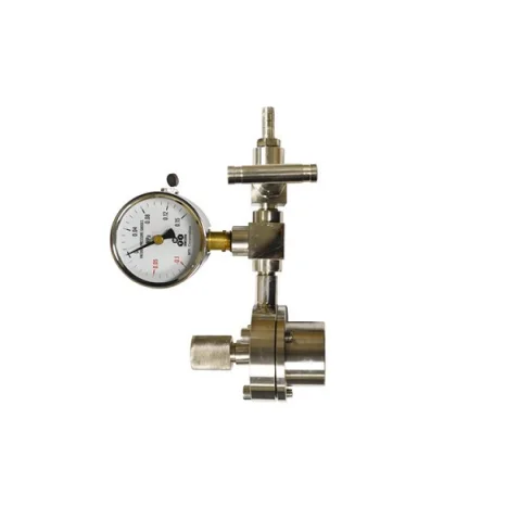 Single Side 1" Tube Sealing Assembly with Valve and 1/4" TC Insert - EQ-FL-25F-TC