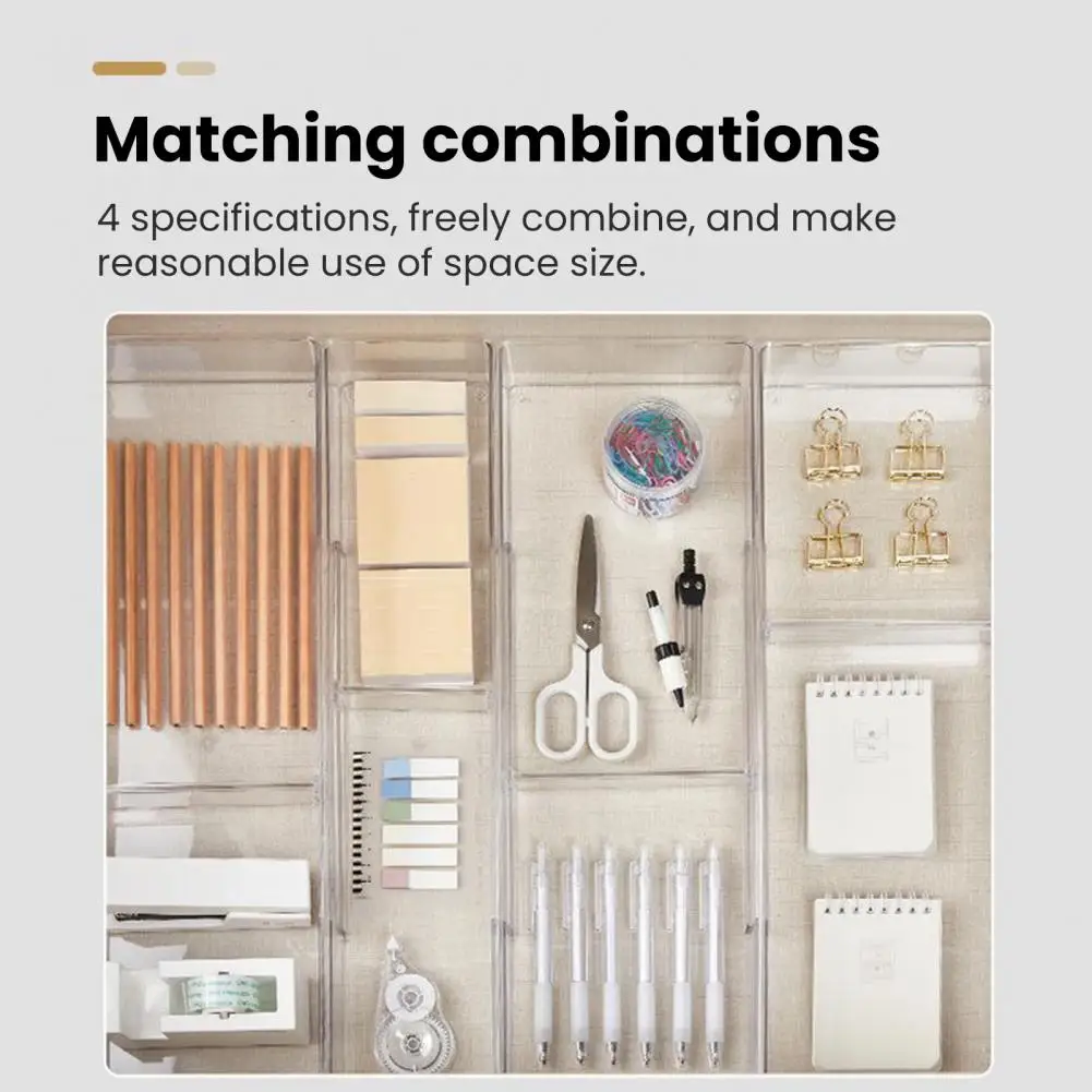 מגירות כלי מטבח מגירות שקופות למגירה 25 יחידות עם קצוות חלקים מגוונים