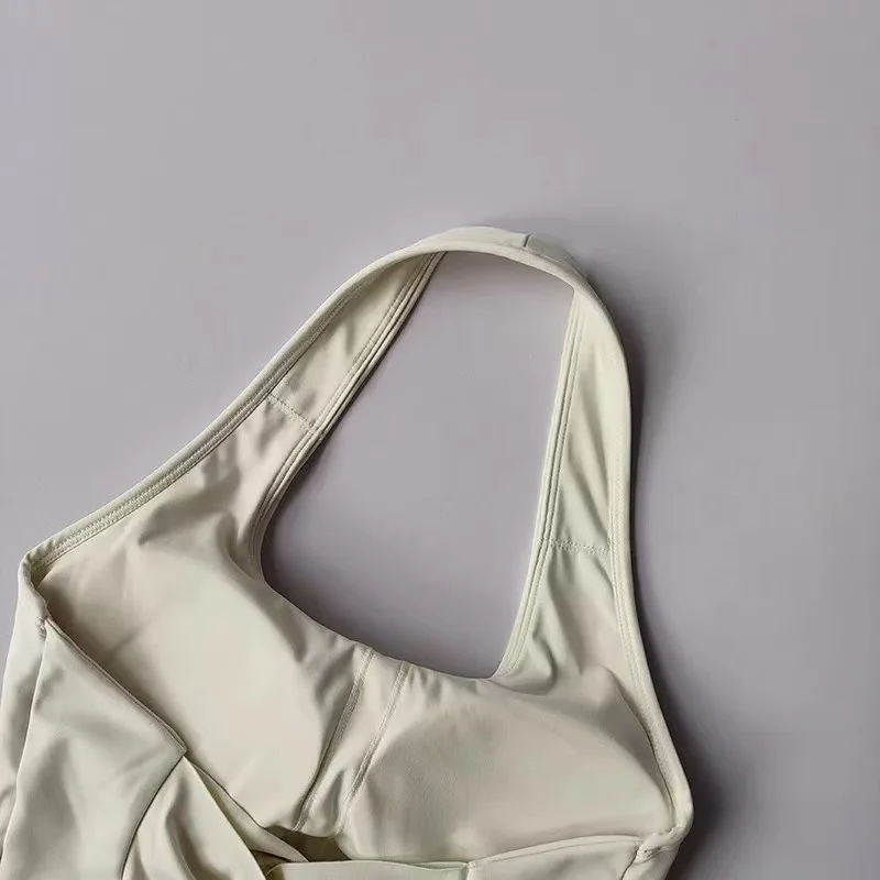 Sexy Neckholder-Sporttop für Damen, stoßfest, für Laufen, mit schönem Rückendesign, professioneller Pilates-Trainings-BH, Fitness-Yoga-Unterwäsche-Anzug – Detail 6