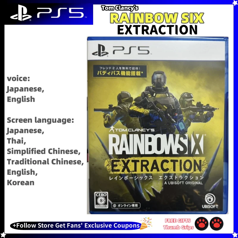 

Sony Playstatio5 PS5 Genuine NEW Game CD Tom Clancy's RAINBOW SIX EXTRACTION Playstation5 Game Card SONY Ps5 Games RAINBOW SIX