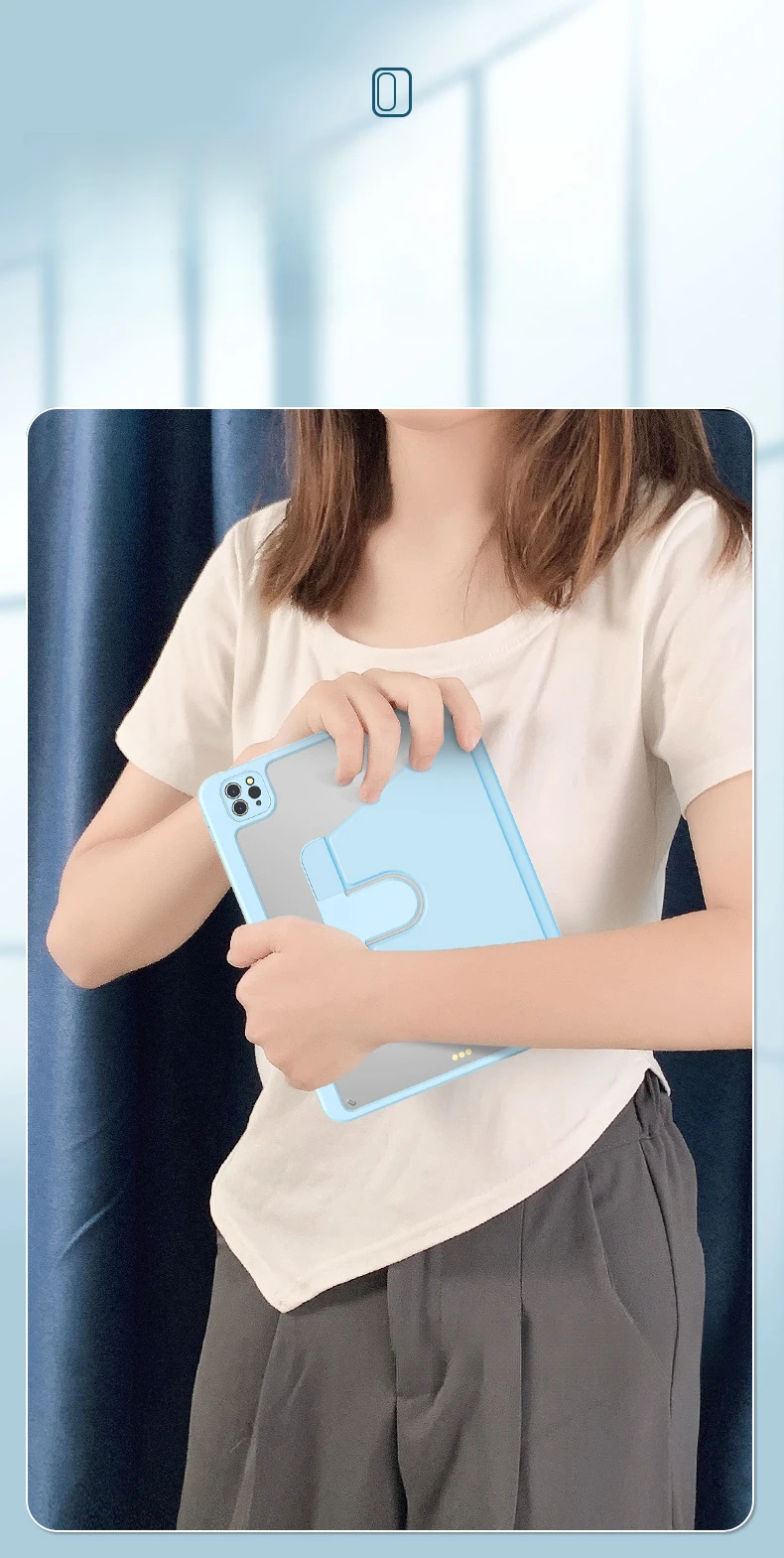 Drehbare Acryl-Hülle für iPad 11. Generation Air 11 M3 mit Auto-Wach-/Schlaf-Funktion Stoßfest – Detail 8