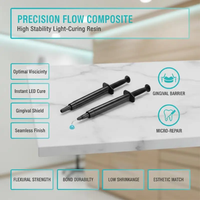 1 Set Nanometer Solid Resin Dental Composite Resin Light Curing Refill Syringe Delivery Tips Etch Gel Adhesive Bonding Flowing