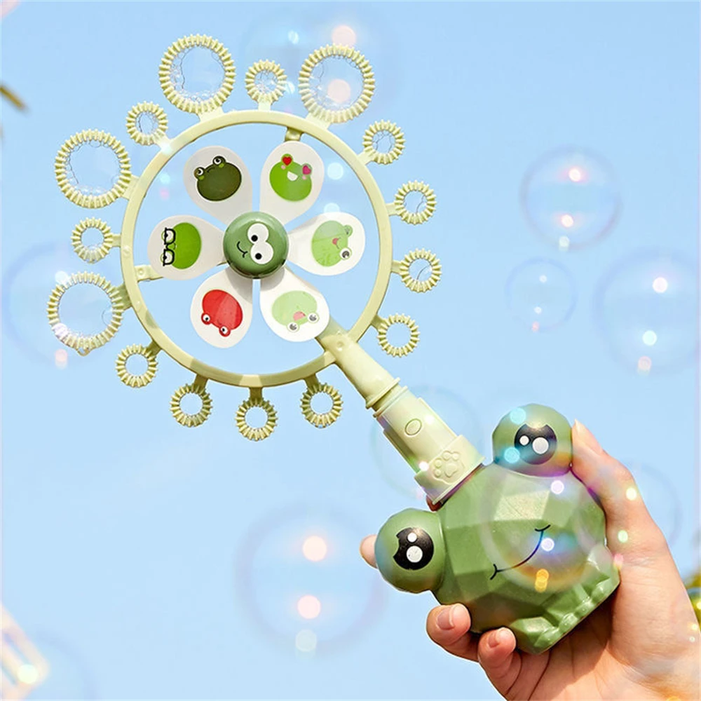 Toy Windmill Moderate Size Automatic Bubble Machine Easy Grip Colorful Package Outdoor Activity Toys Windmill Bubble Machine