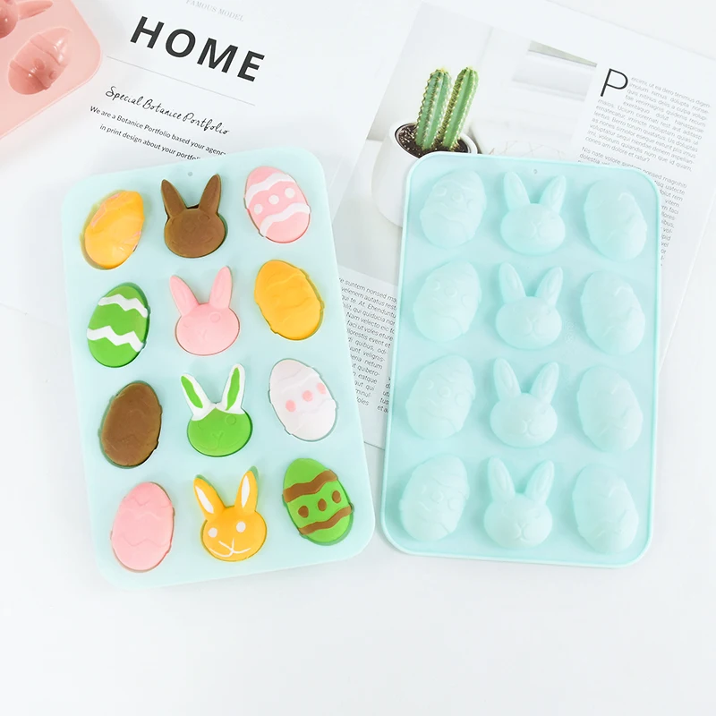 

Easter Egg Bunny Rabbit Silicone Mold Easter Party DIY Chocolate Mold Fondant Cake Decorating Tools Kitchen Baking Accessories