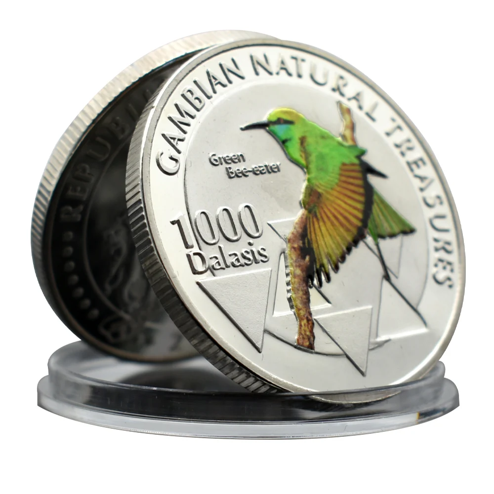 African Gambia Rare Animal Commemorative Coin 1000 Dalasis Wildlife Challenge Coin Collectibles Souvenir Gift