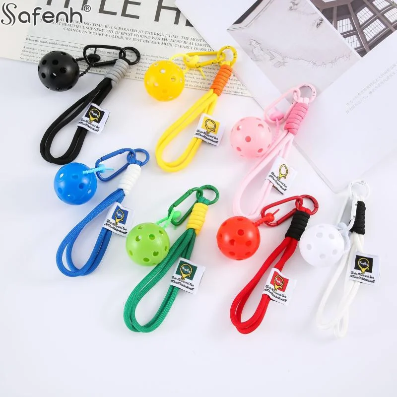 1pcs Plastic Pickleball Bag Tag Keyring Portable Pickball Pendant For Party Hoilday Handbag Birthday Gift Car Keychain Accessori