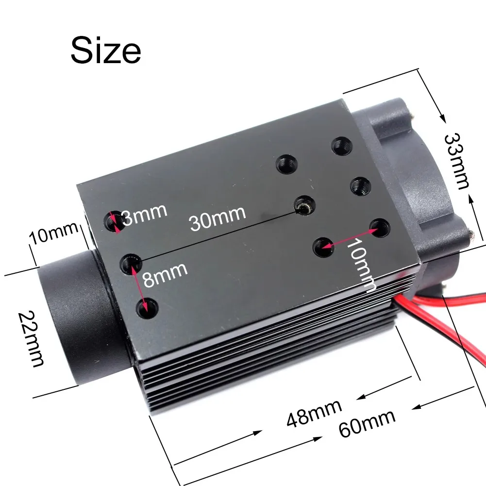 Grotowy, jasny laser zielony 520nm 1W odstraszacz ptaków, moduł laserowy obsługujący TTL PWM