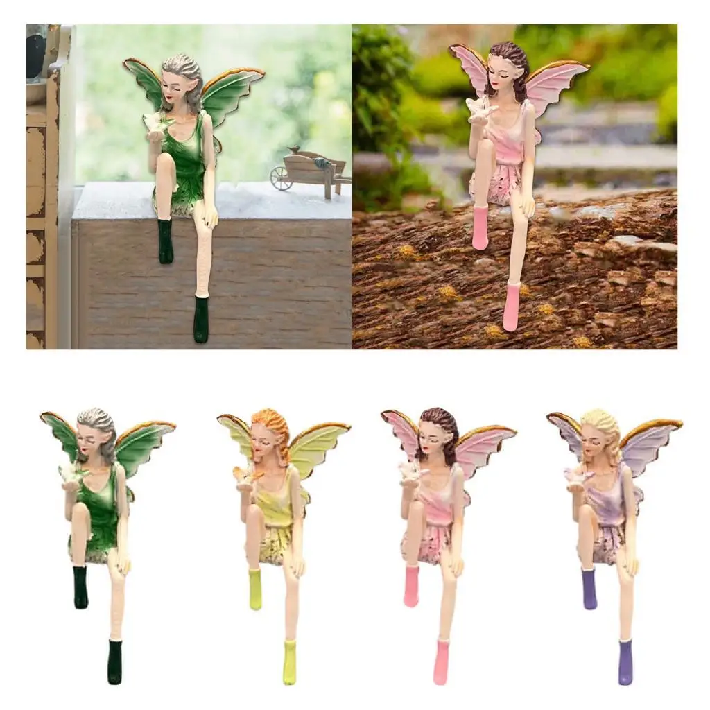 

Miniature Fairy Figurine Mini Figurine Cute Fairy Garden Accessories for Entrances Windowsills Balcony Flower Pot Edges Desks