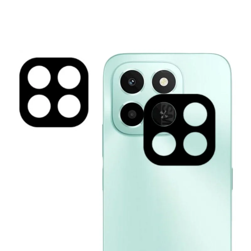 

for Honor X6c Camera Lens Bezel Cover Tempered Glass Lens Film Sticker Protector Cap Black Coverage