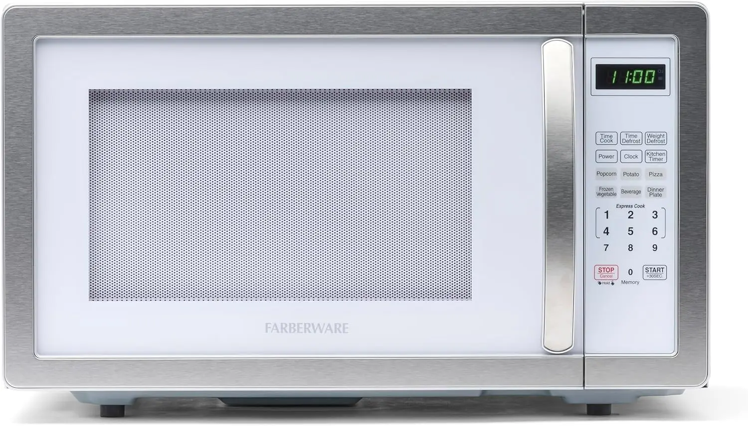 

Countertop Microwave 1000 Watts, 1.1 cu ft - Microwave Oven With LED Lighting and Child Lock - Perfect for Apartments