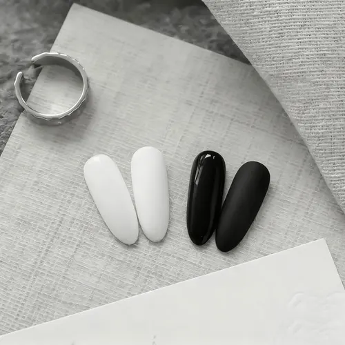 Imagen 2 del producto Esmalte de uñas de Gel blanco y negro, 2 uds., 15ML, UV/LED, esmalte de uñas de Gel para decoración de uñas, salón DIY, regalo de vacaciones en casa para mujer