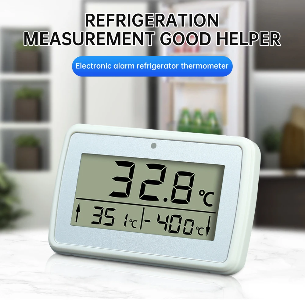 Hanging Household Mini Digital Electronic Fridge Frost Freezer Room LCD Refrigerator Thermometer Meter With Hook -40℃~70℃