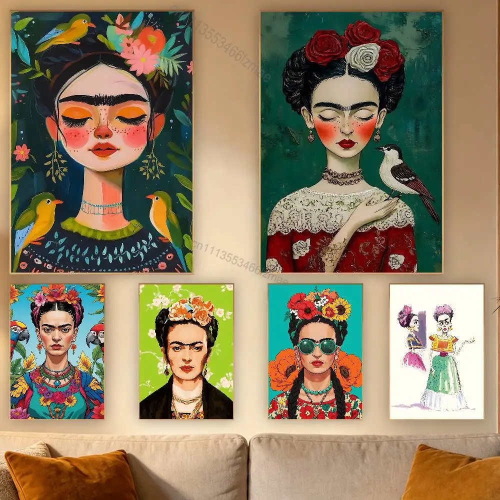 

F-FridaES Design K-KahloS Cute Poster Wall For Sticky Decoration Waterproof Home Living Room Bedroom Bar